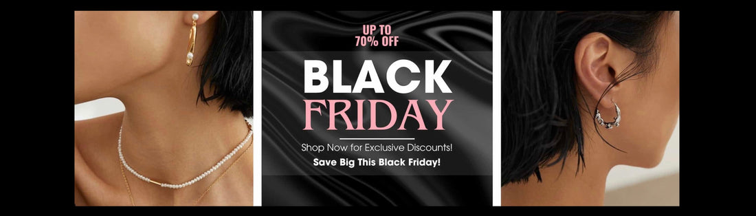 Elegant gold-plated necklace and pearl earrings set, perfect for Black Friday jewellery deals and holiday gifting