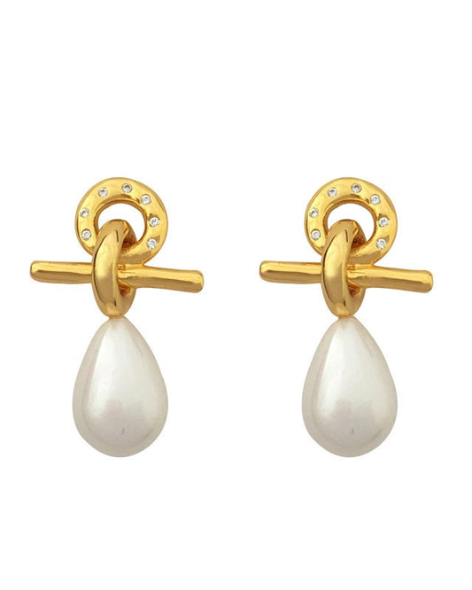 Simulated Pearl dropping Earrings