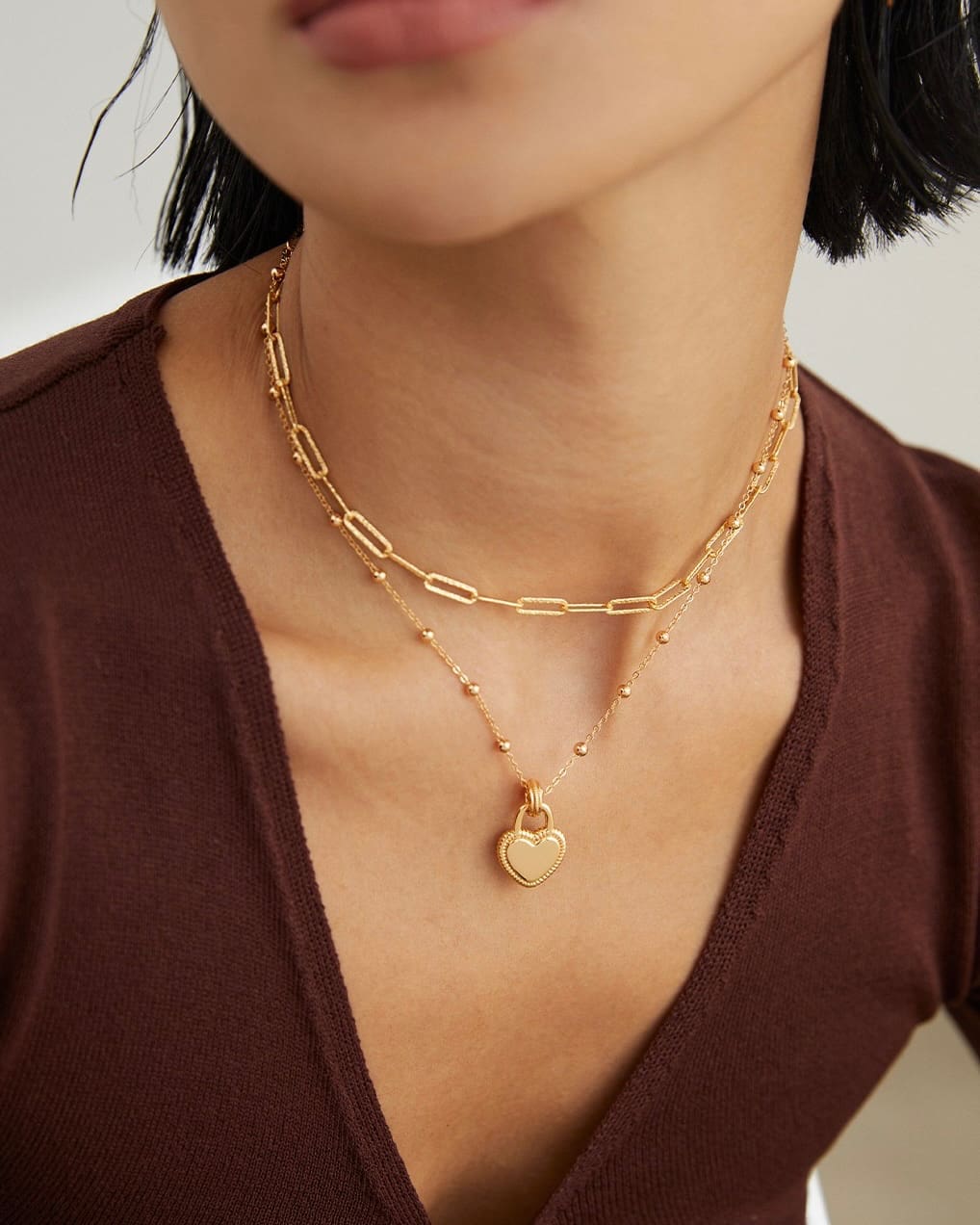 18K Gold Plated Vermeil Love Heart Enamel Necklace