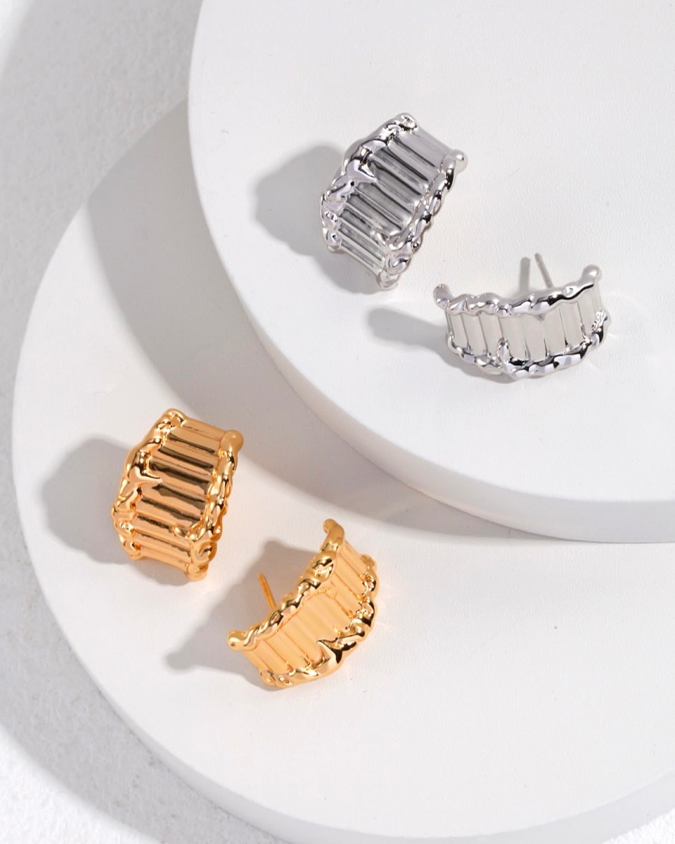 18K Gold Plated Vermeil Minimalist Earrings