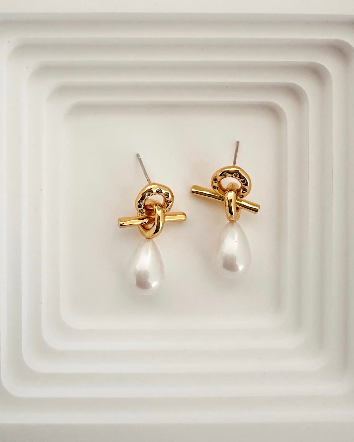 Simulated Pearl dropping Earrings