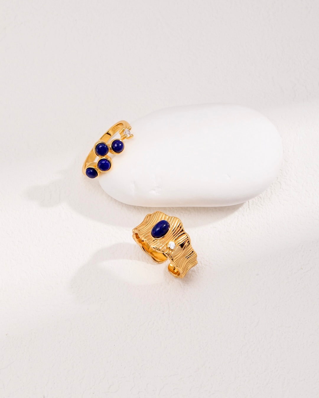 18K Gold Plated Vermeil Gemstone Statement Ring