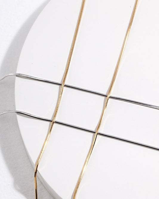 18K Gold Plated Vermeil Snake Chain Necklace